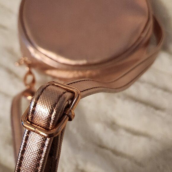 Disney Parks Girls Rose Gold Minnie Mouse Round Sparkly Purse - Picture 10 of 12